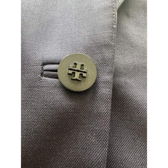 Tory Burch Blazer Women 2 Navy Wool Work Office Business Blazer Designer Classic - Picture 5 of 12